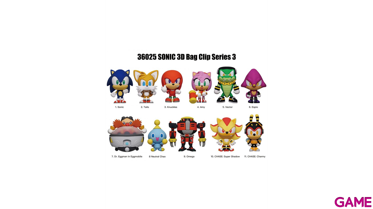 Colgante 3D Sonic Series 3 para Mochilas y bolsos (surtido)-1