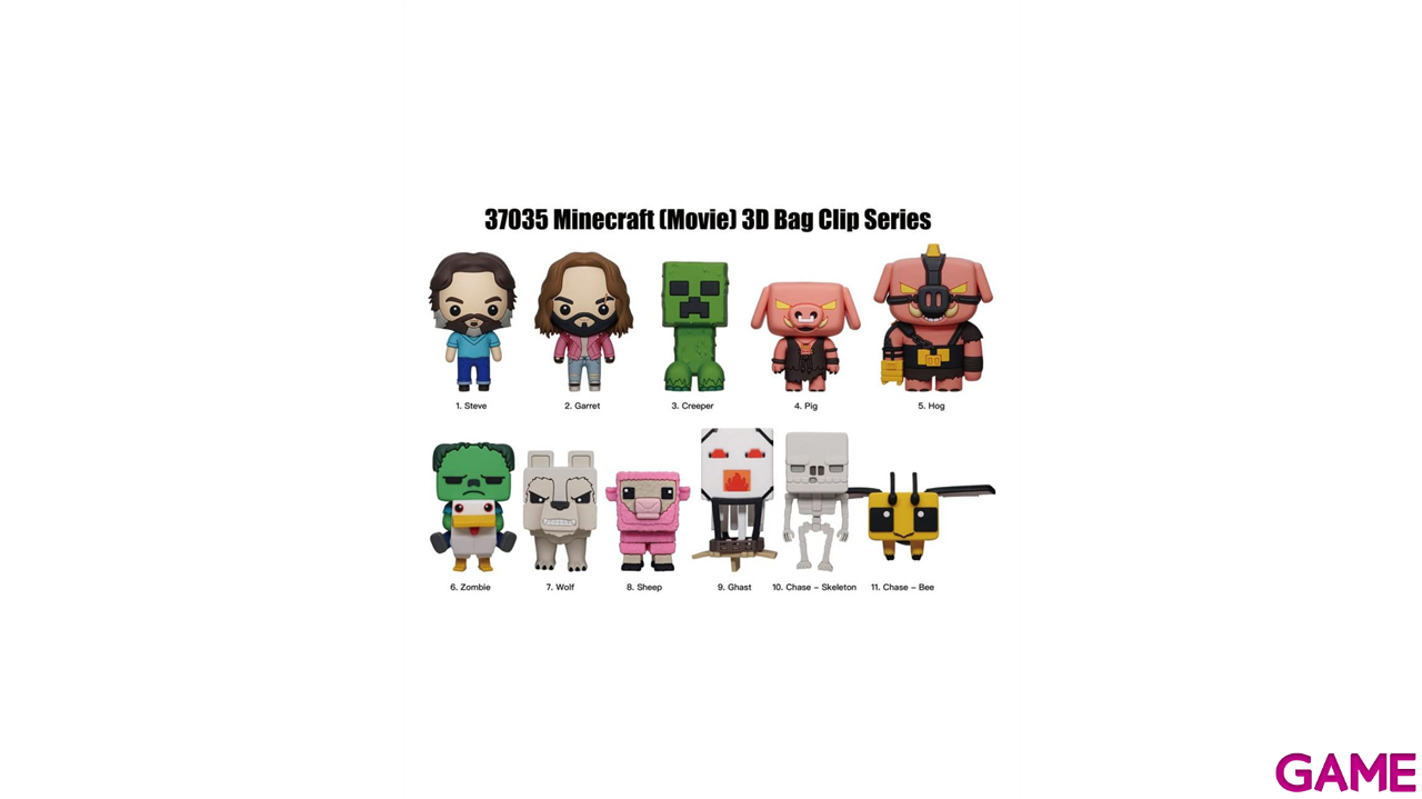 Colgante 3D Minecraft Movie Series 1 para Mochilas y bolsos (surtido)-1
