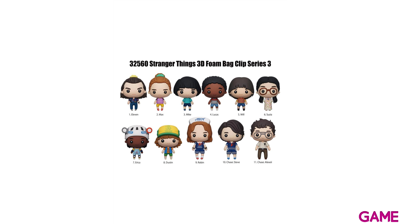 Colgante 3D Stranger Things Series 3 para Mochilas y bolsos (surtido)-0