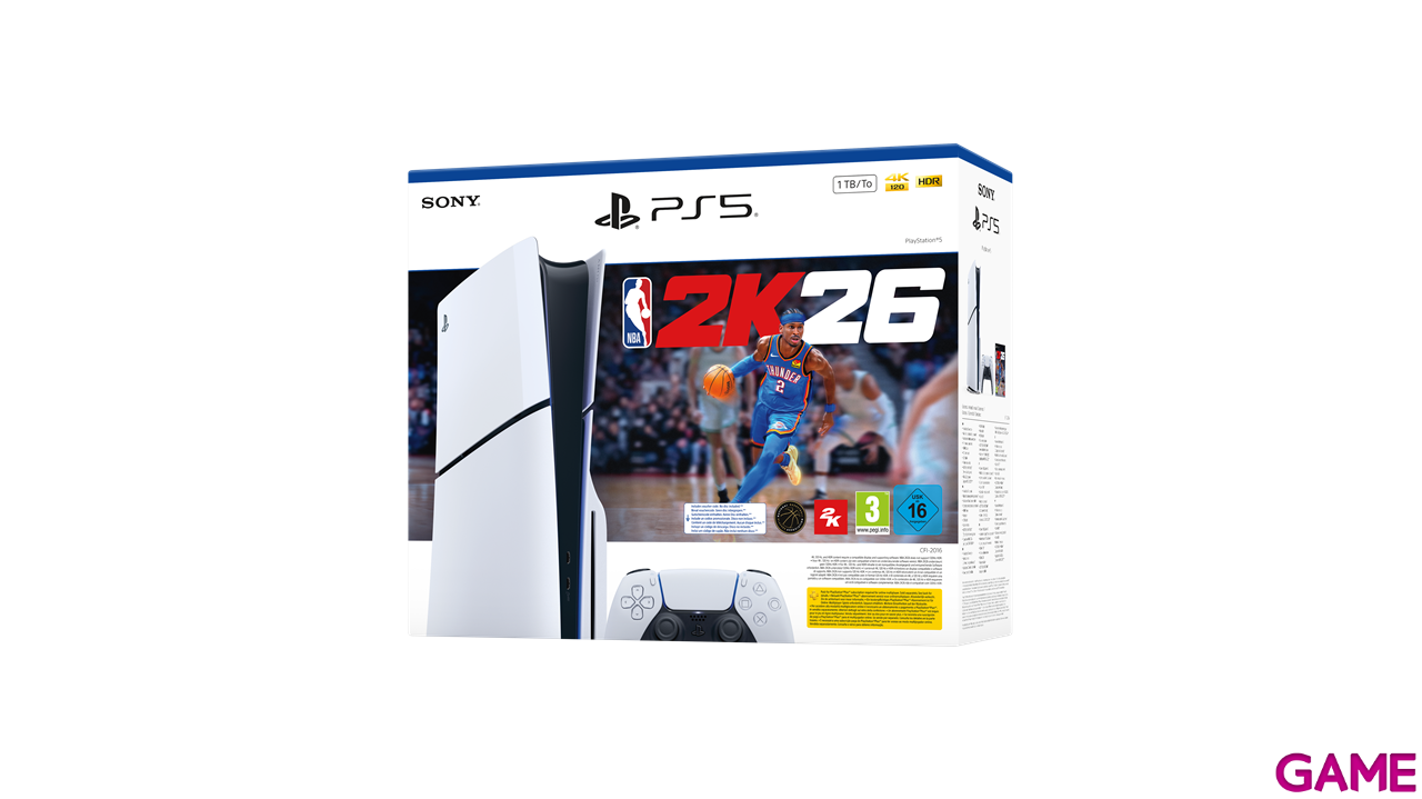 PlayStation 5 Modelo Slim Pack Voucher NBA 2K26-0