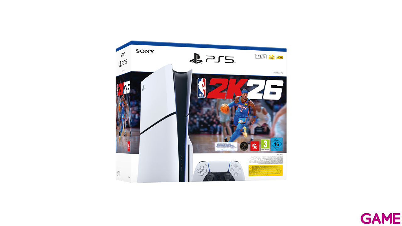 PlayStation 5 Modelo Slim Pack Voucher NBA 2K26-2
