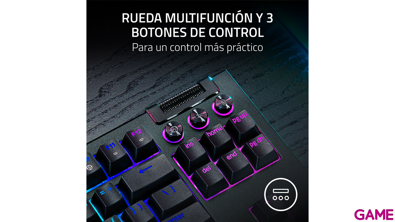 Razer BlackWidow V4 TKL HyperSpeed Wireless Bluetooth Orange Switch Spanish Layout - Teclado Gaming-4