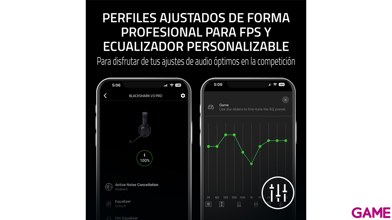 Razer BlackShark V3 Pro Licencia PlayStation Black Wireless Bluetooth PC - PS5 - PS4 - Switch - Movil - Auriculares Gaming-2