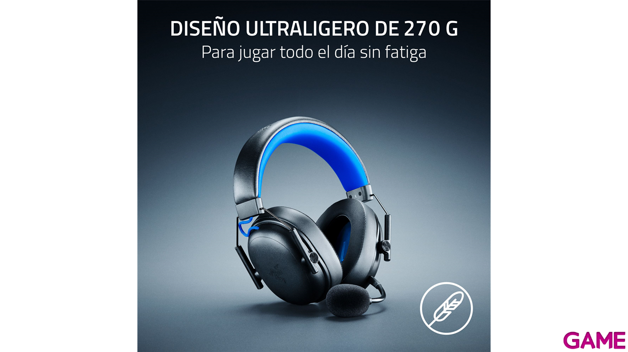 Razer BlackShark V3 X Hyperspeed Wireless Bluetooth for PlayStation Black PC - PS5 - PS4 - Switch - Movil - Auriculares Gaming-4