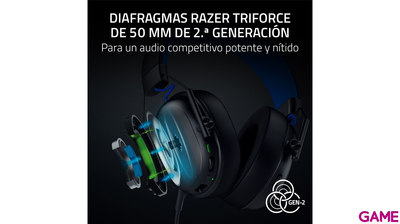 Razer BlackShark V3 X Hyperspeed Wireless Bluetooth for PlayStation Black PC - PS5 - PS4 - Switch - Movil - Auriculares Gaming-5