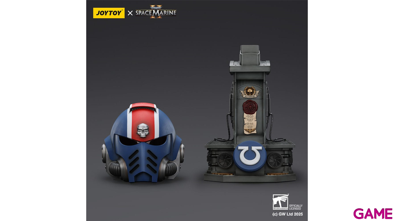 Replica Casco Warhammer 40,000: Space Marine 2 Ultramarines Teniente Titus con Display Stand de 44 cm-5