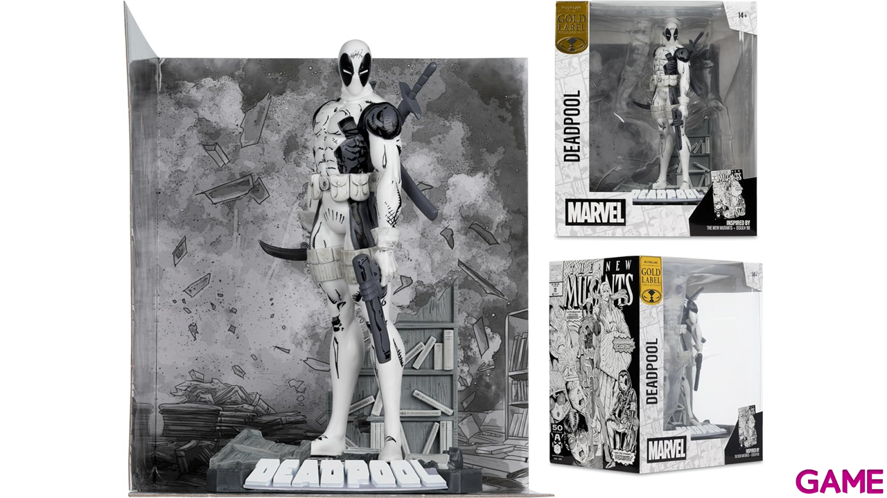 Figura Marvel Collection Deadpool The New Mutants Line Art Gold Label-0