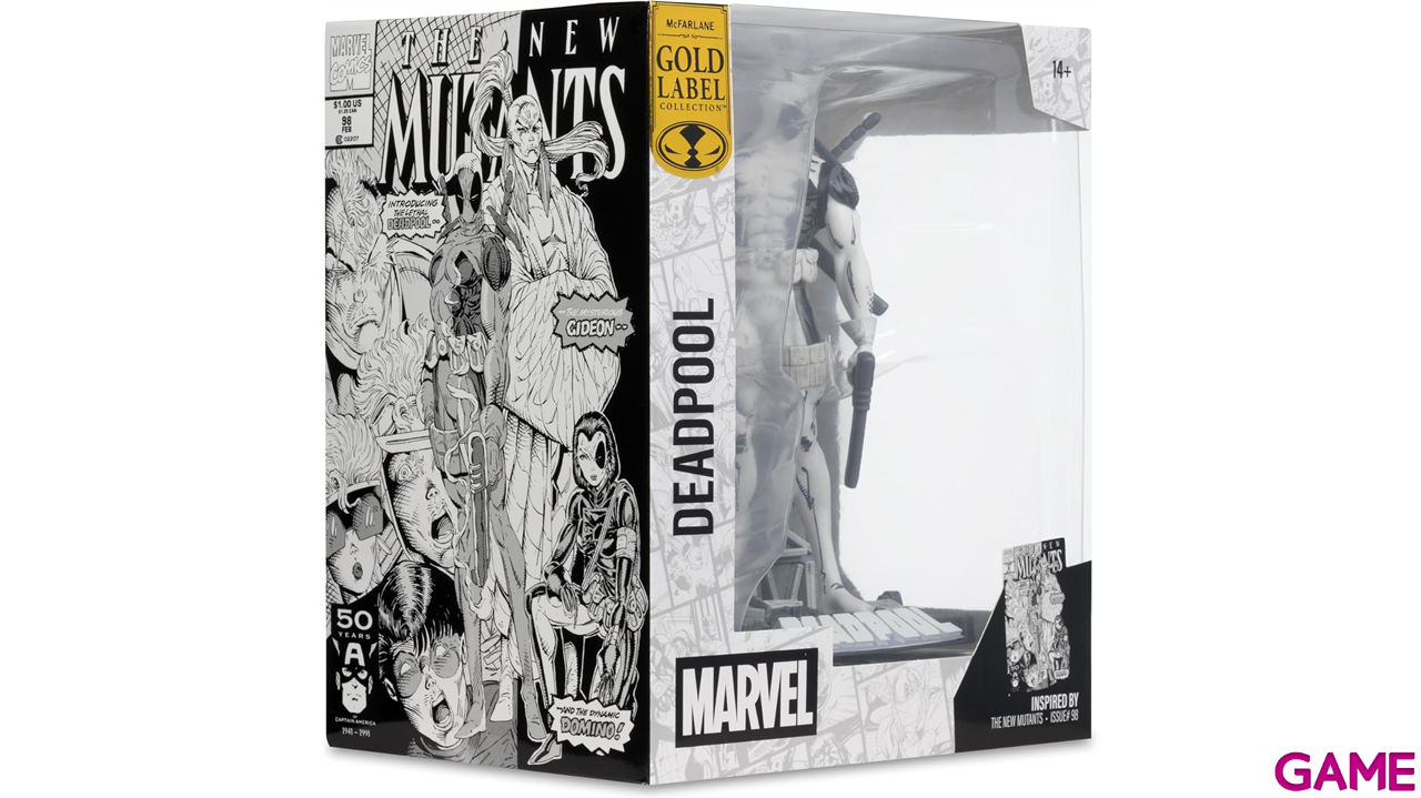 Figura Marvel Collection Deadpool The New Mutants Line Art Gold Label-4