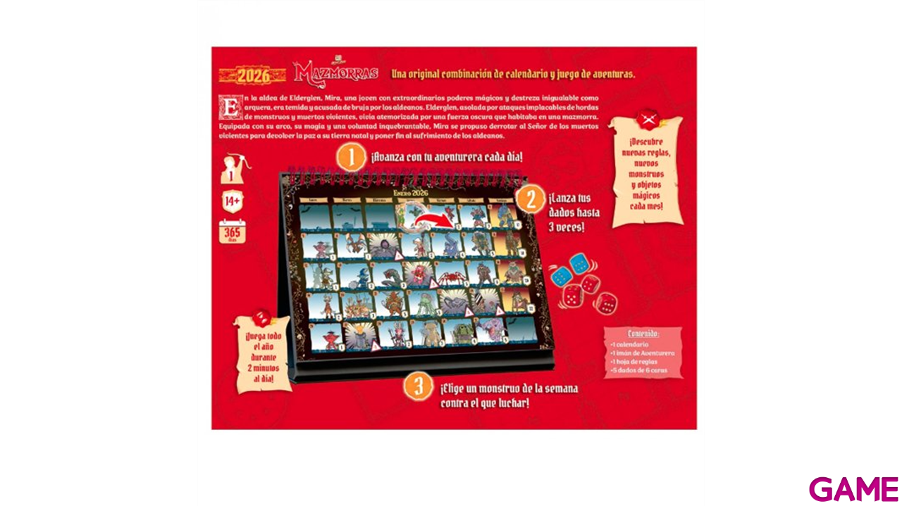 Calendario 365 Adventures Mazmorras-1