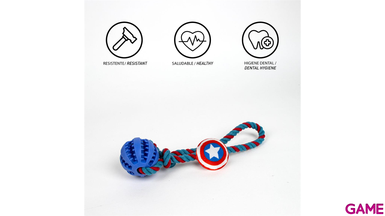 Juguete Para Perro Cuerda Avengers Capitan America-6