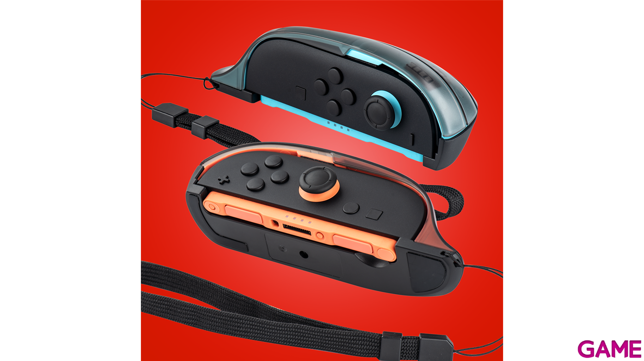 Set Adaptadores Joy-Con 2 para Ratón Rojo y Azul + Correas-10