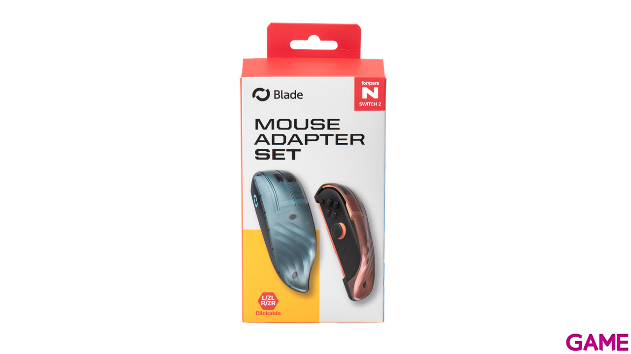 Set Adaptadores Joy-Con 2 para Ratón Rojo y Azul + Correas-12