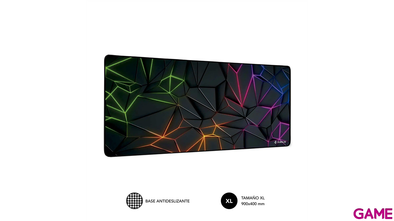 Subblim Neon Obsidian XL - Alfombrilla Gaming-1