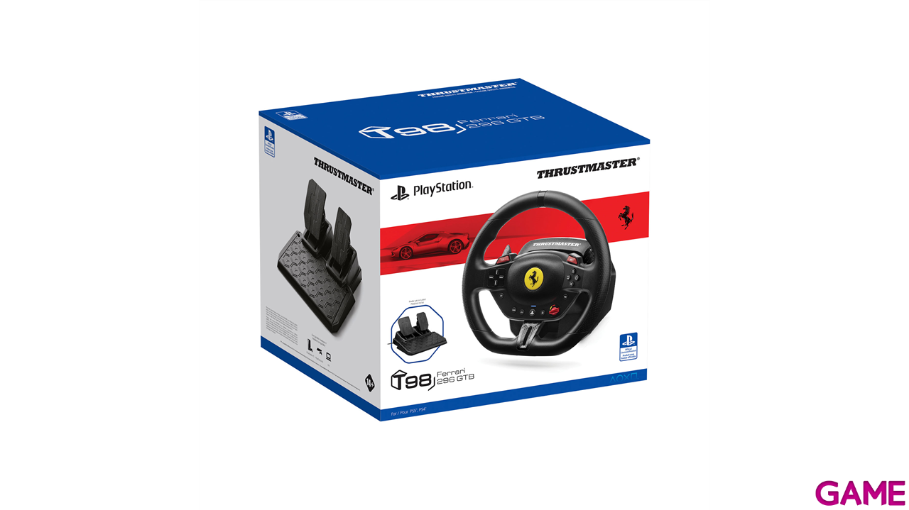 Thrustmaster T98 Ferrari 296 GTB PC - PS5 - PS4 - Licencia PlayStation - Volante-8