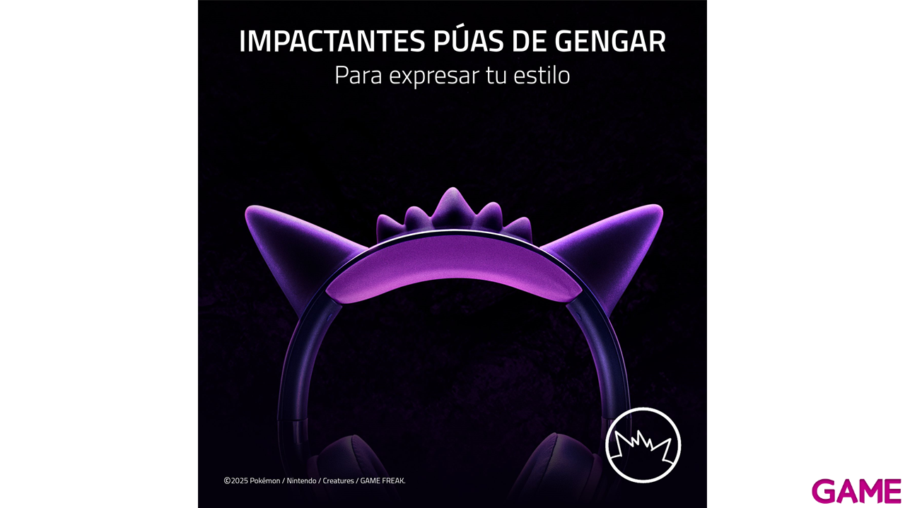 Razer Kraken Kitty V2 RGB Pokémon Gengar Edition PC - PS5 - PS4 - Auriculares Gaming-1
