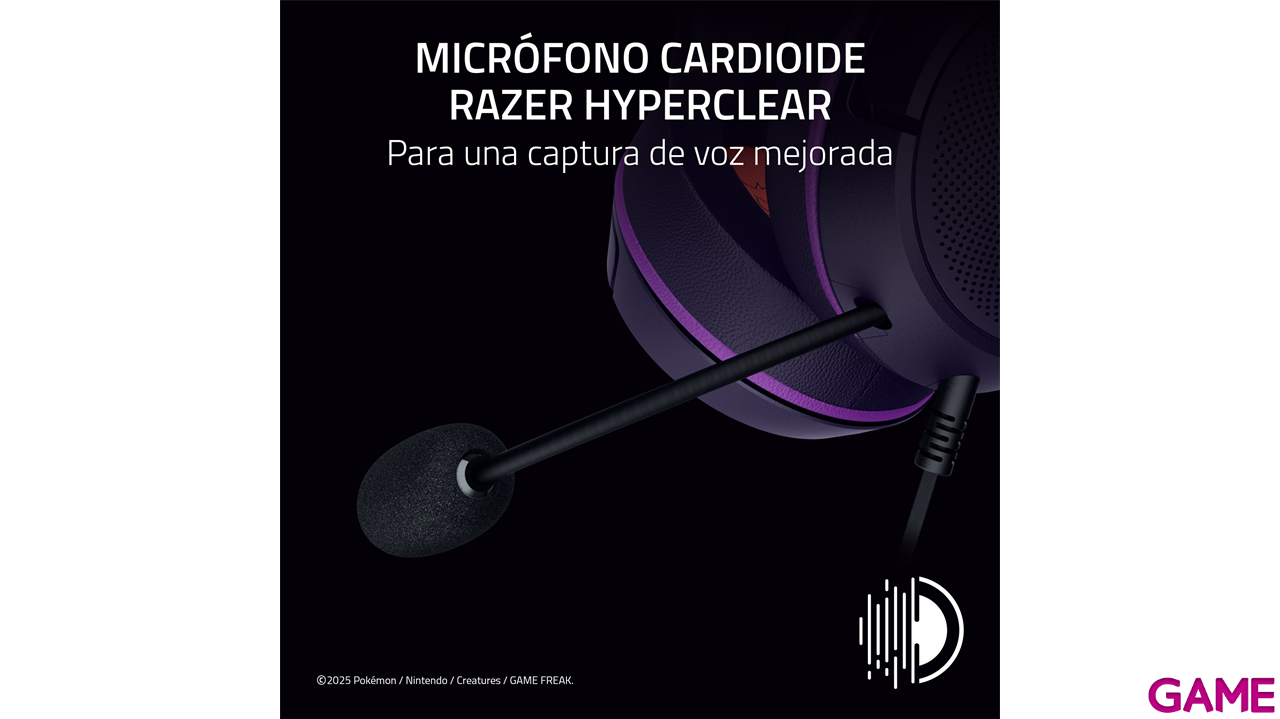 Razer Kraken Kitty V2 RGB Pokémon Gengar Edition PC - PS5 - PS4 - Auriculares Gaming-5