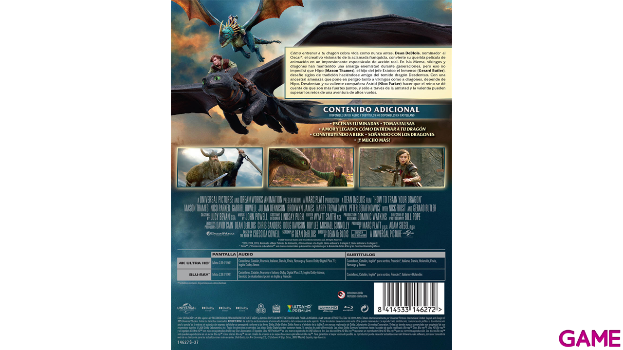 Como Entrenar a tu Dragón (2025) 4K + BD Edición Steelbook-1