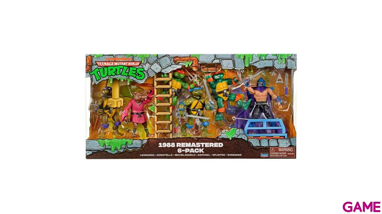 Pack de 6 Figuras Tortugas Ninja 1988 Remastered de 10 cm-7