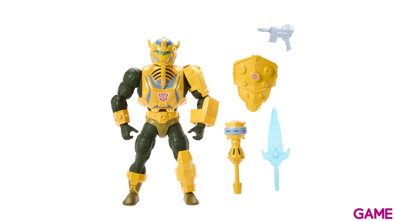 Figura Masters of the Universe x Transformers Bumblebee Armor Man-At-Arms de 14 cm-0