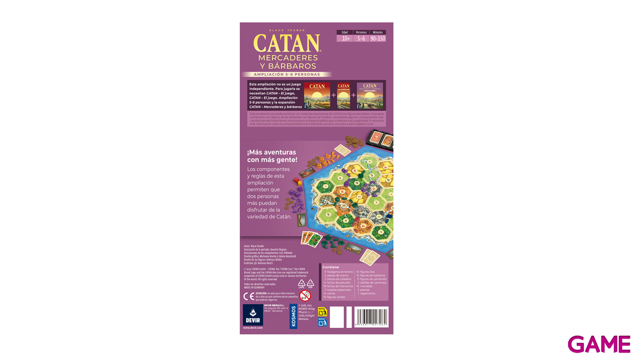 Catan: Mercaderes y Barbaros Expansion 5-6 Jugadores-0 Catan: Mercaderes y Barbaros Expansion 5-6 Jugadores-0