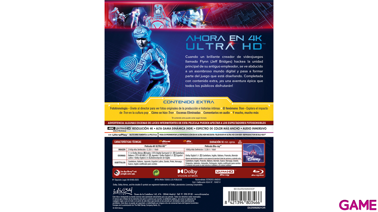Tron 4K + BD Edición Steelbook-2