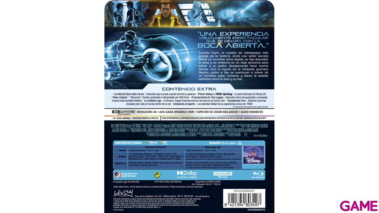 Tron Legacy 4K + BD Edición Steelbook-0