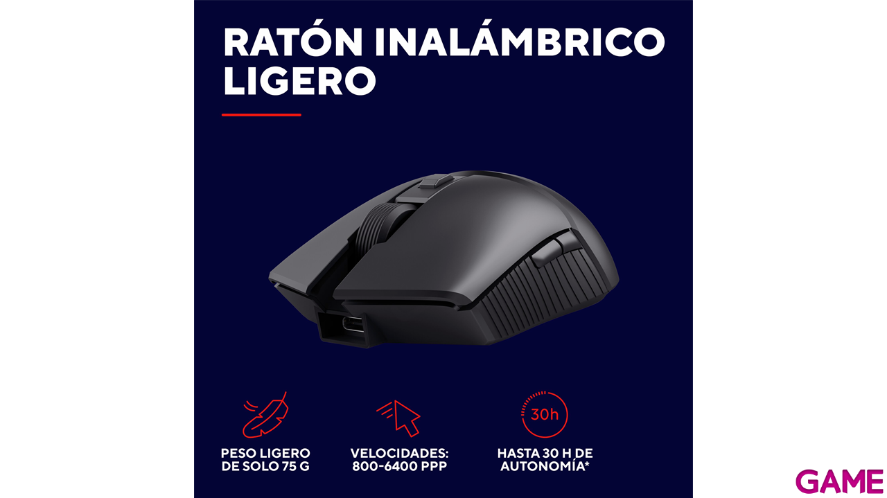 Trust GXT832 Thado Wireless Negro Teclado TKL + Raton 2in1 - Pack Perifericos-3
