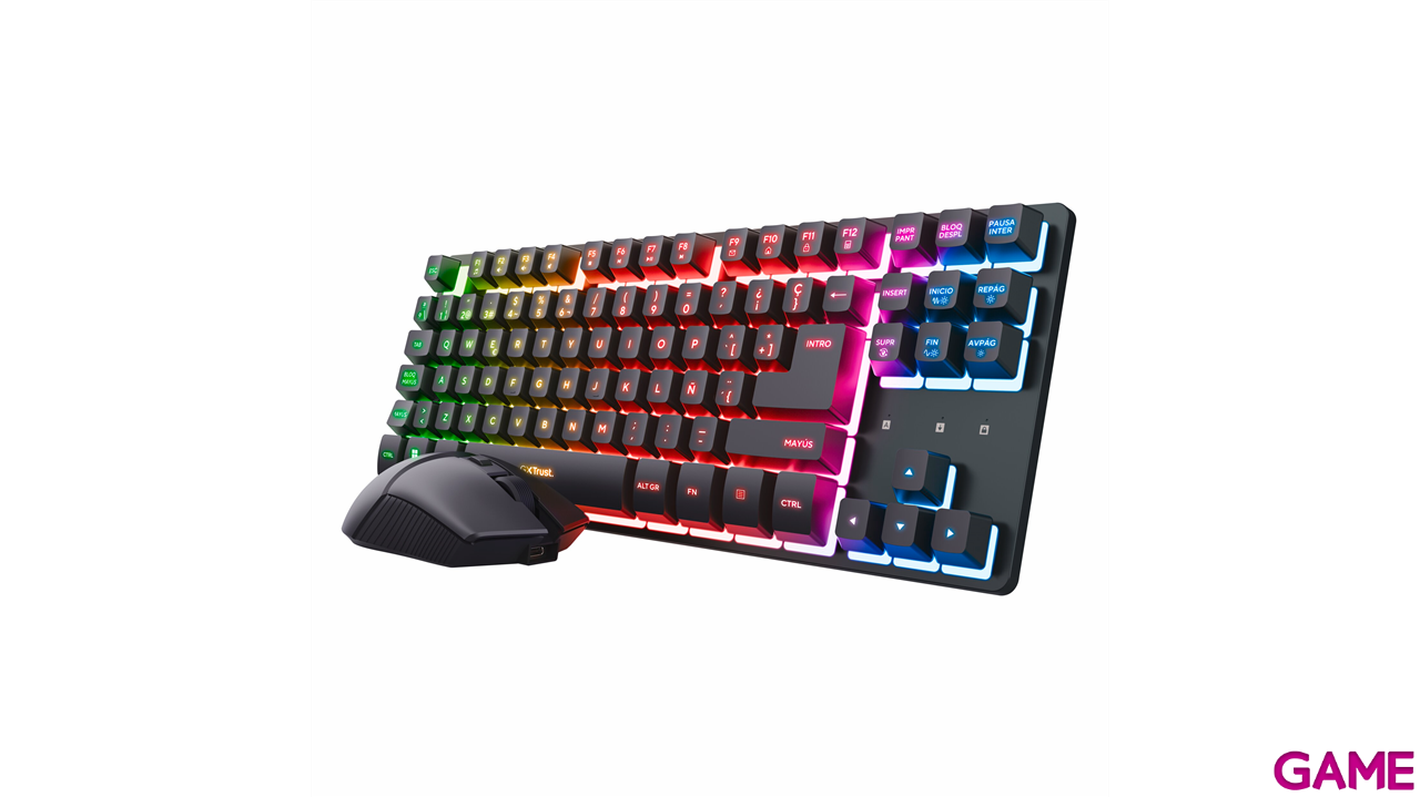 Trust GXT832 Thado Wireless Negro Teclado TKL + Raton 2in1 - Pack Perifericos-8