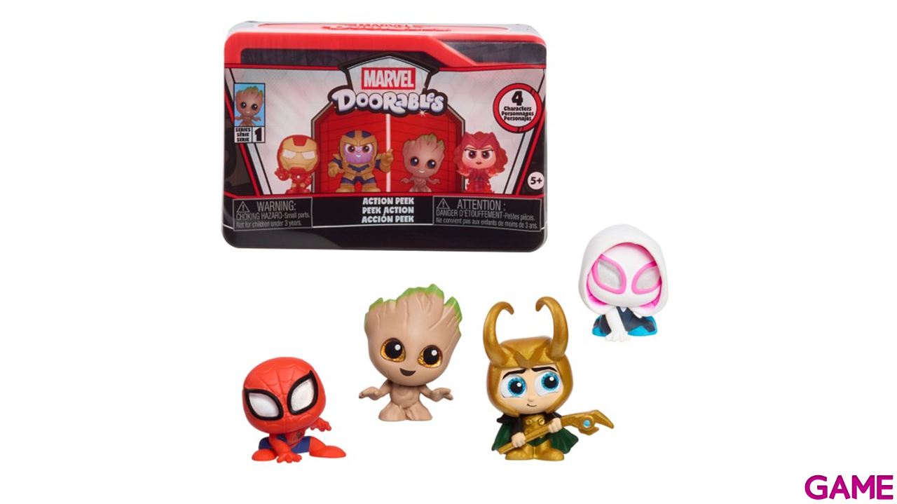 Pack de figuras Marvel Doorables Action Mini Peek (Cápsula con 4 figuras surtidas)-2