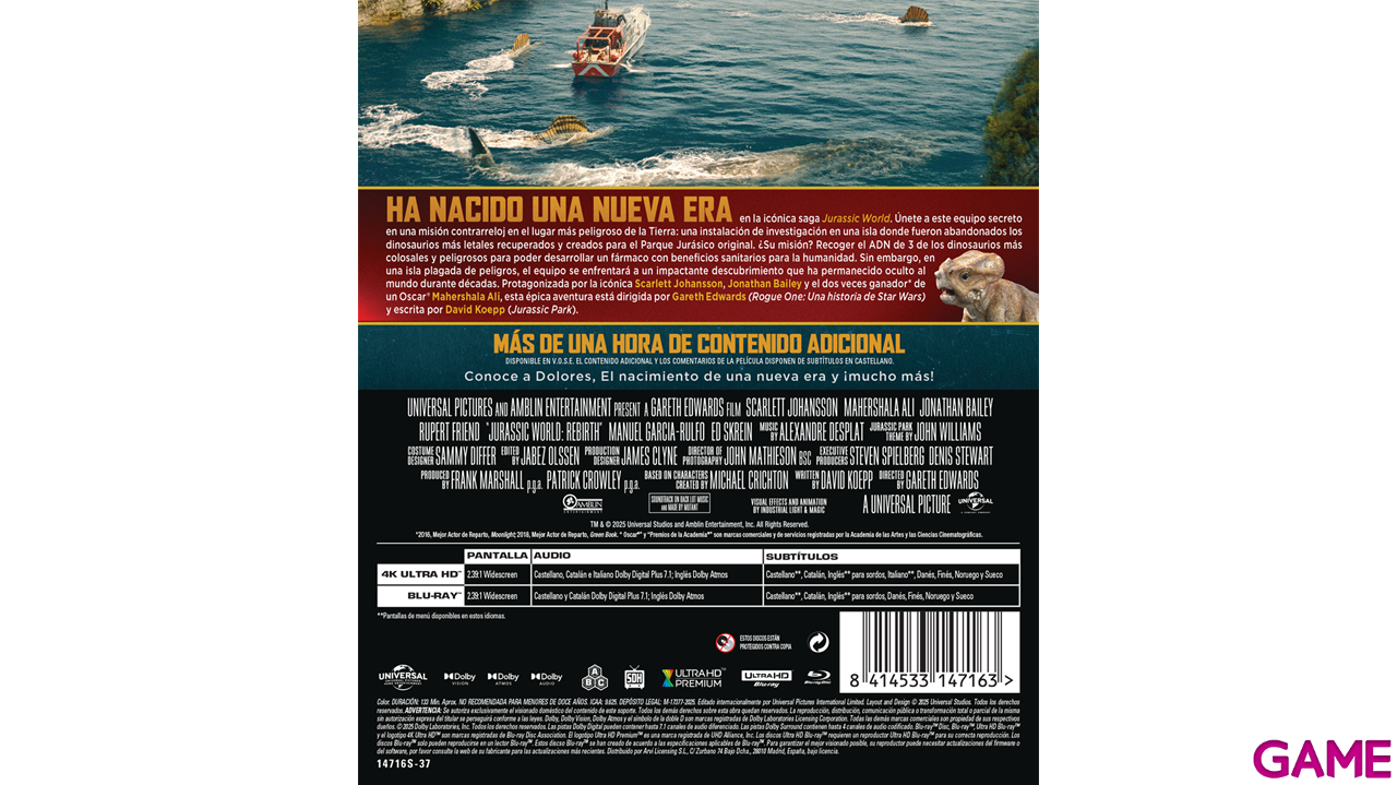 Jurassic World - El Renacer 4K + BD-0