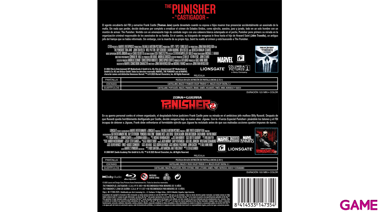 The Punisher 1 y 2-0