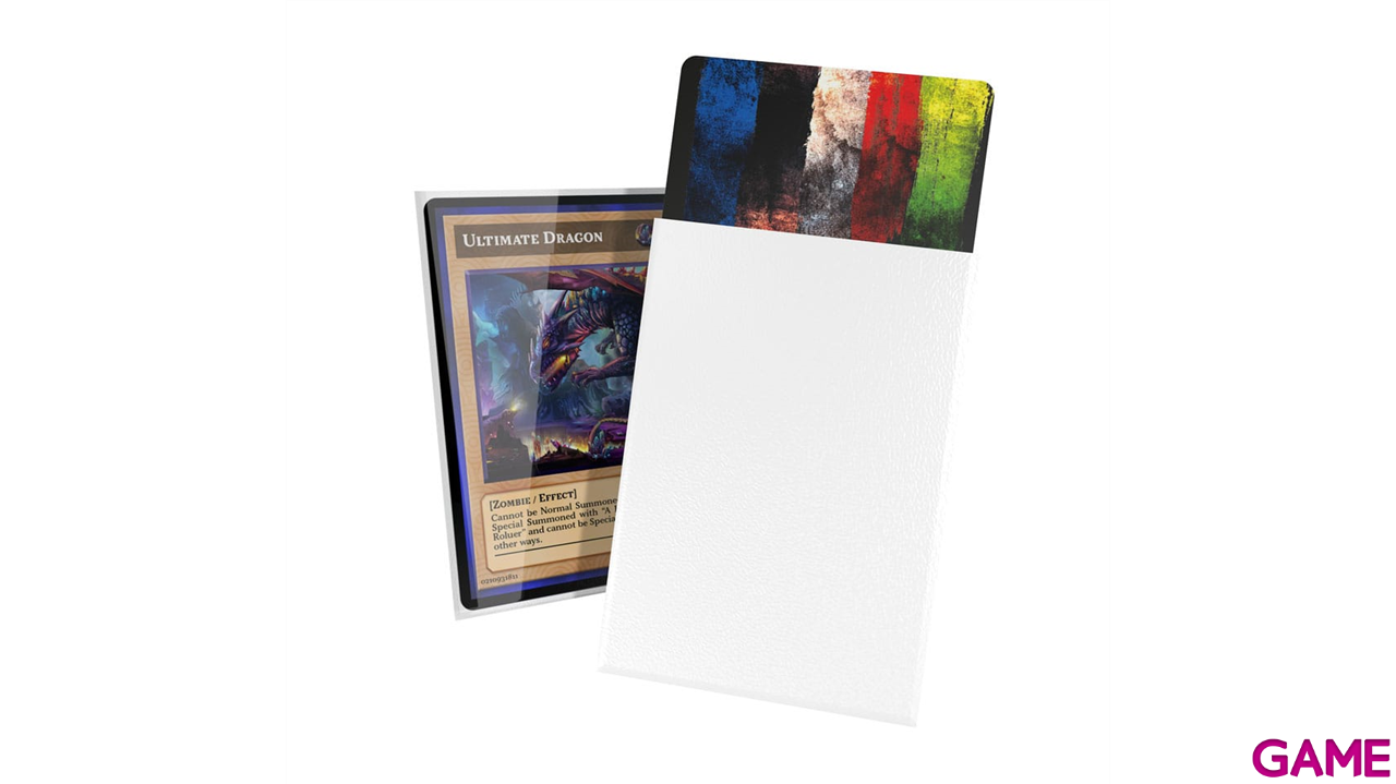 Fundas para cartas Cortex Tamaño cartas Japonesas de color blanco (60 uds)-1
