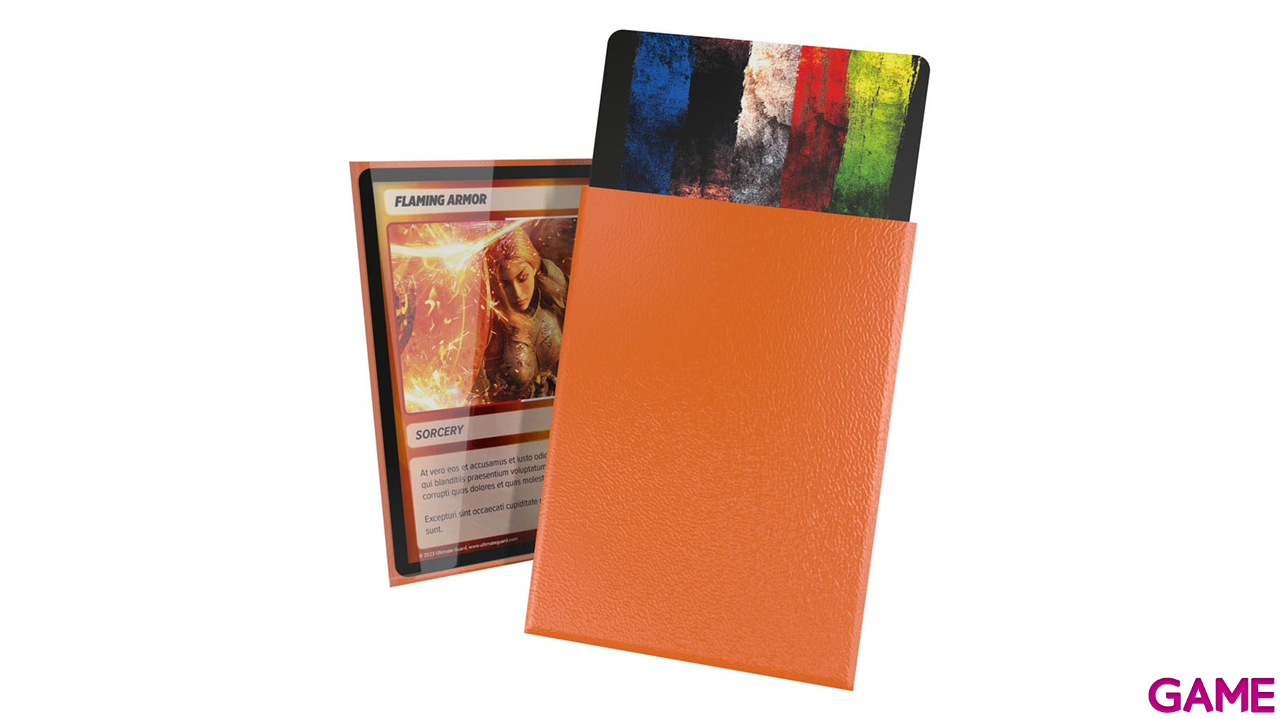 Fundas para cartas Cortex Tamaño Estándar de color naranja (100 uds)-1