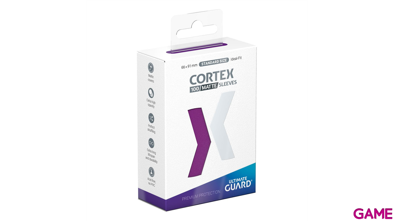 Fundas para cartas Cortex Tamaño Estándar de color Violeta Mate (100 uds)-0