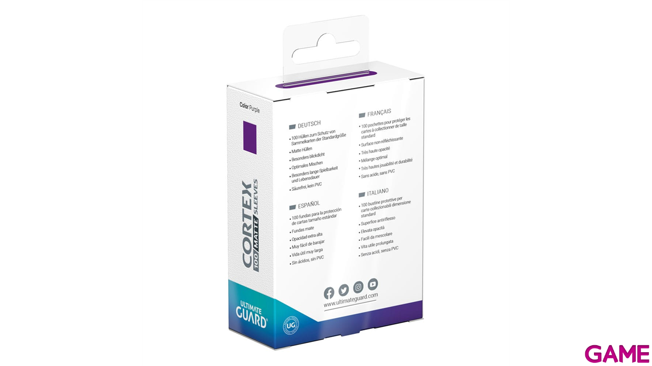 Fundas para cartas Cortex Tamaño Estándar de color Violeta Mate (100 uds)-2