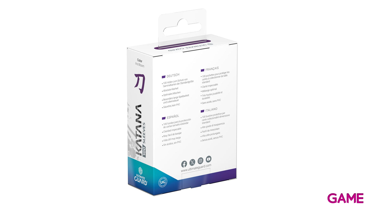 Fundas para cartas Katana Sleeves Tamaño Standard de color iris Bloom (100 uds)-0