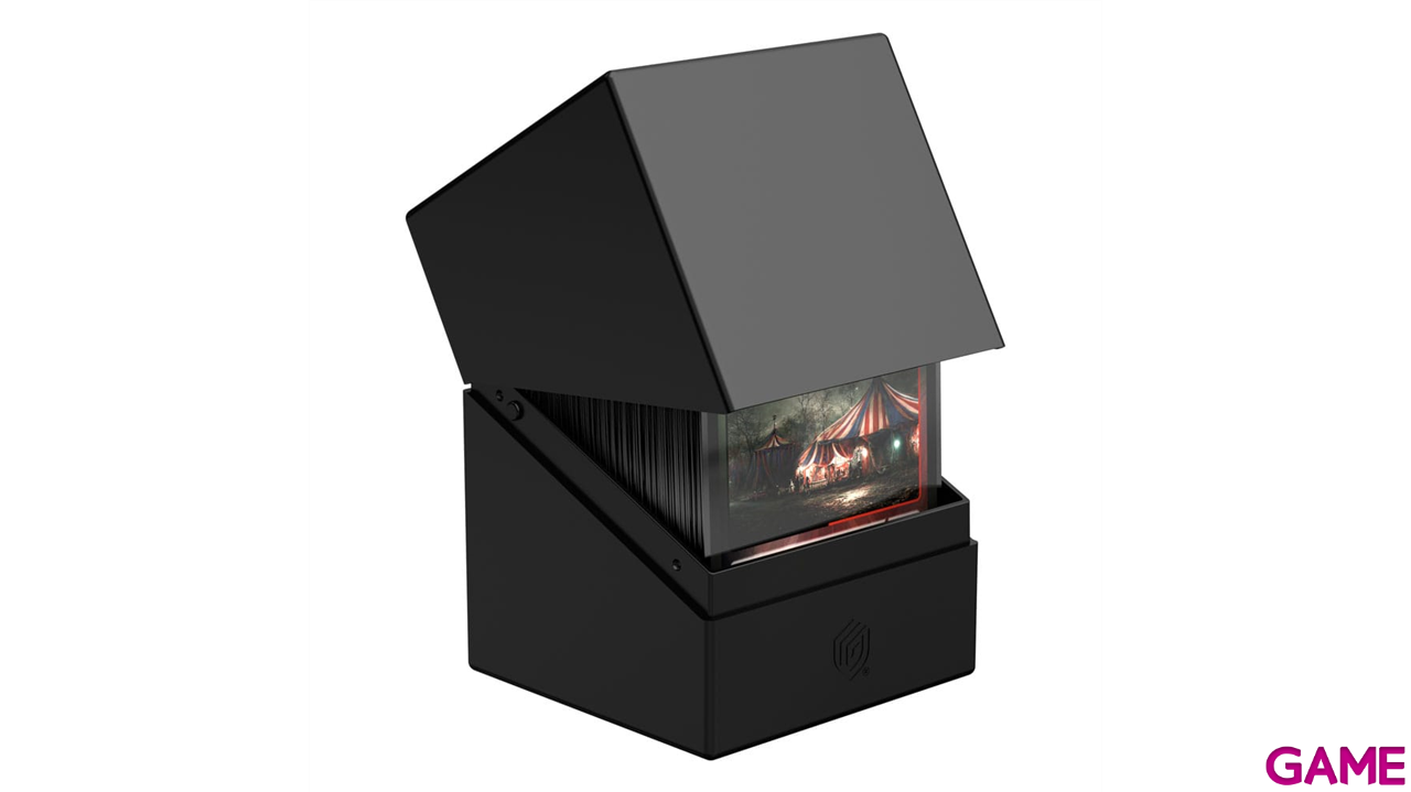 Caja de almacenaje para 100 cartas Ultimate Guard Boulder Ruby de color Solid Black-2