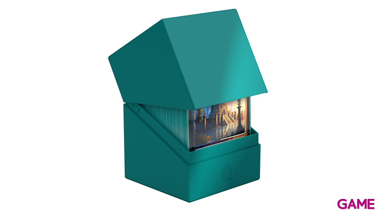 Caja de almacenaje para 100 cartas Ultimate Guard Boulder Ruby de color Solid Petrol-0