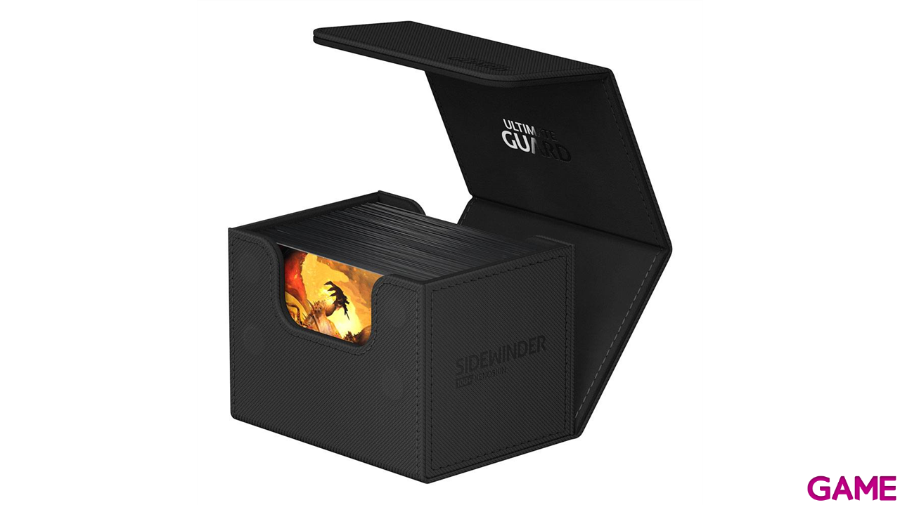 Caja de almacenaje para cartas Sidewinder 100+ Xenoskin de color negro (100 uds)-0