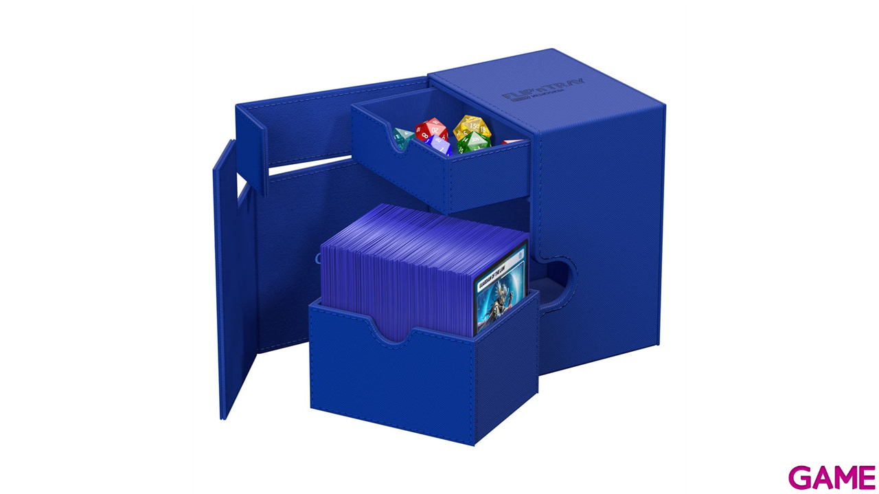 Caja de almacenaje para cartas y dados Flip´n´Tray 133+ Xenoskin de color Azul (133 uds)-0