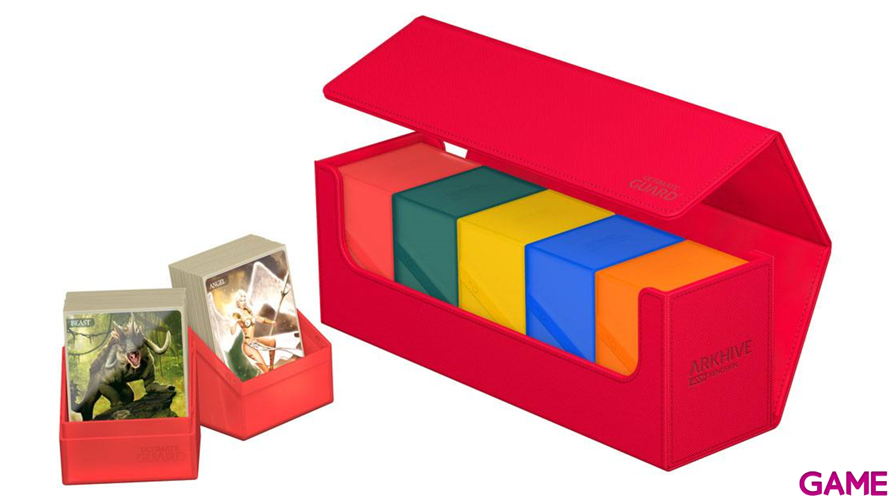Caja de almacenaje para cartas Arkhive 400+ Xenoskin de color Rojo (400 uds)-0