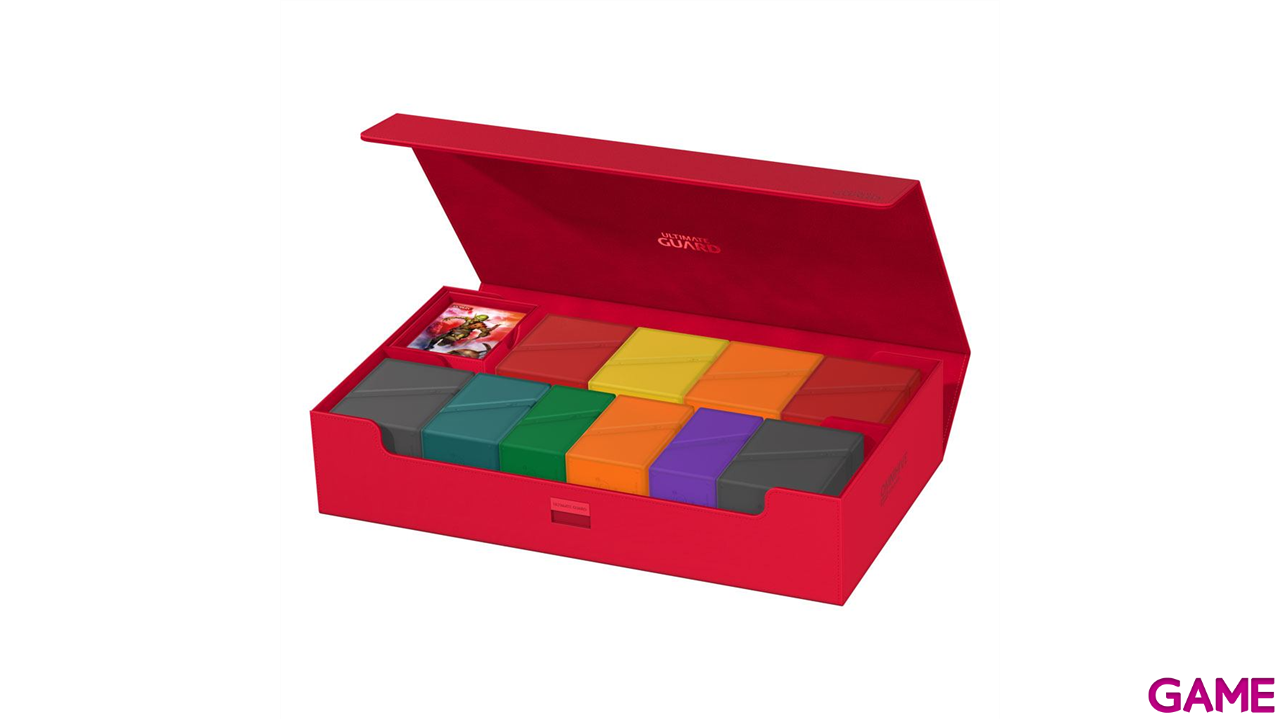 Caja de almacenaje para cartas Omnihive 1000+ Xenoskin de color Rojo (1000 uds)-0