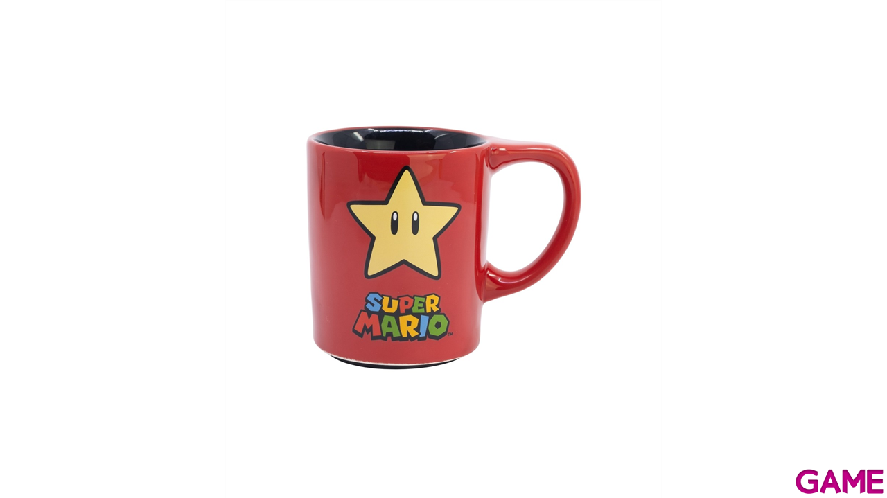 Taza de ceramica antivuelco Super Mario Power de 300 ml-0