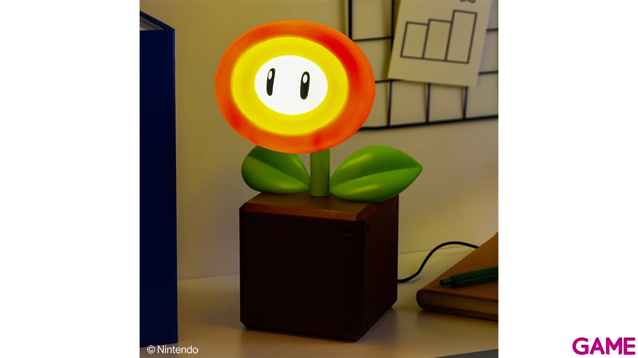 Lampara Super Mario Fire Flower de 27 cm-0
