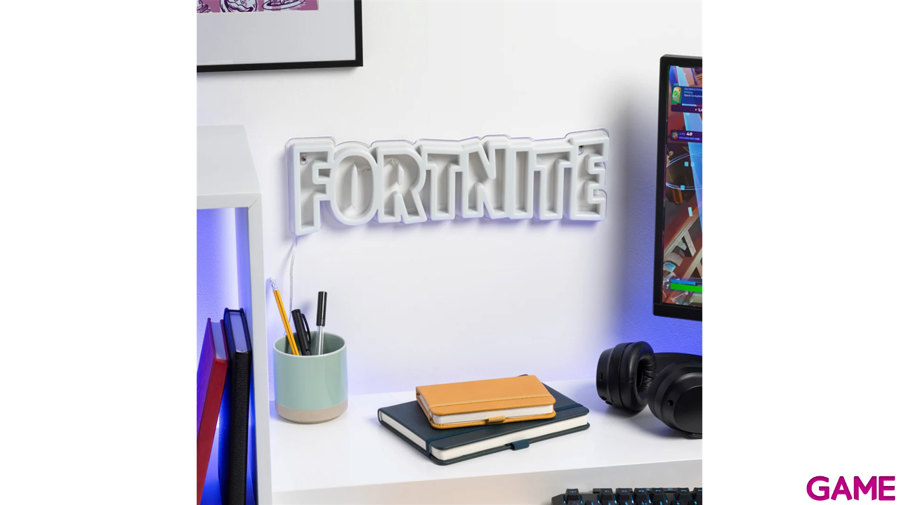 Iluminacion de pared Fortnite LED Neon de 40 cm-3