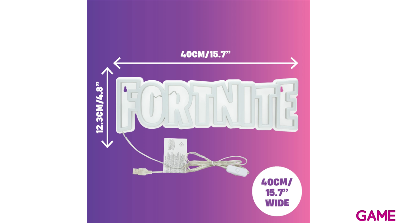 Iluminacion de pared Fortnite LED Neon de 40 cm-4