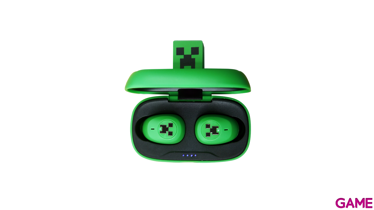 Earbuds inalabricos Bluetooth Minecraft con figura 3D-1