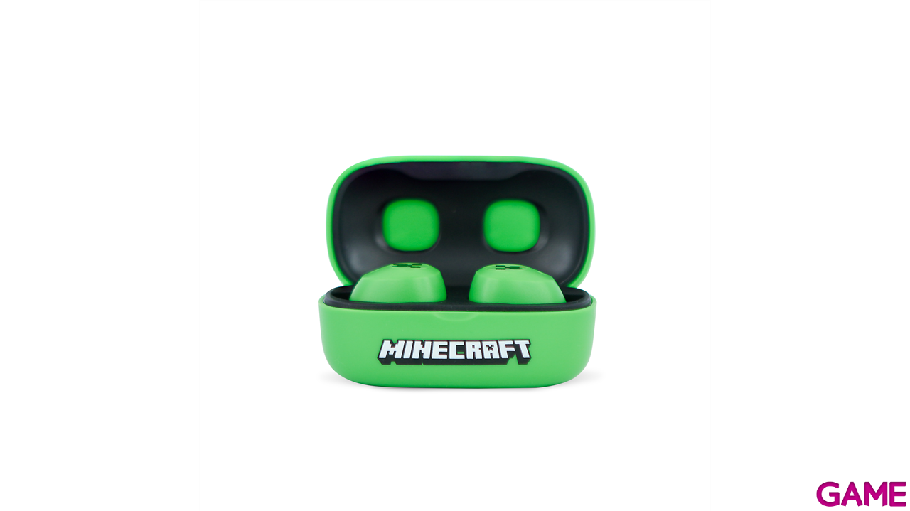 Earbuds inalabricos Bluetooth Minecraft con figura 3D-2