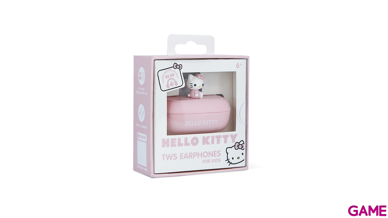 Earbuds inalabricos Bluetooth Hello Kitty con figura 3D-9