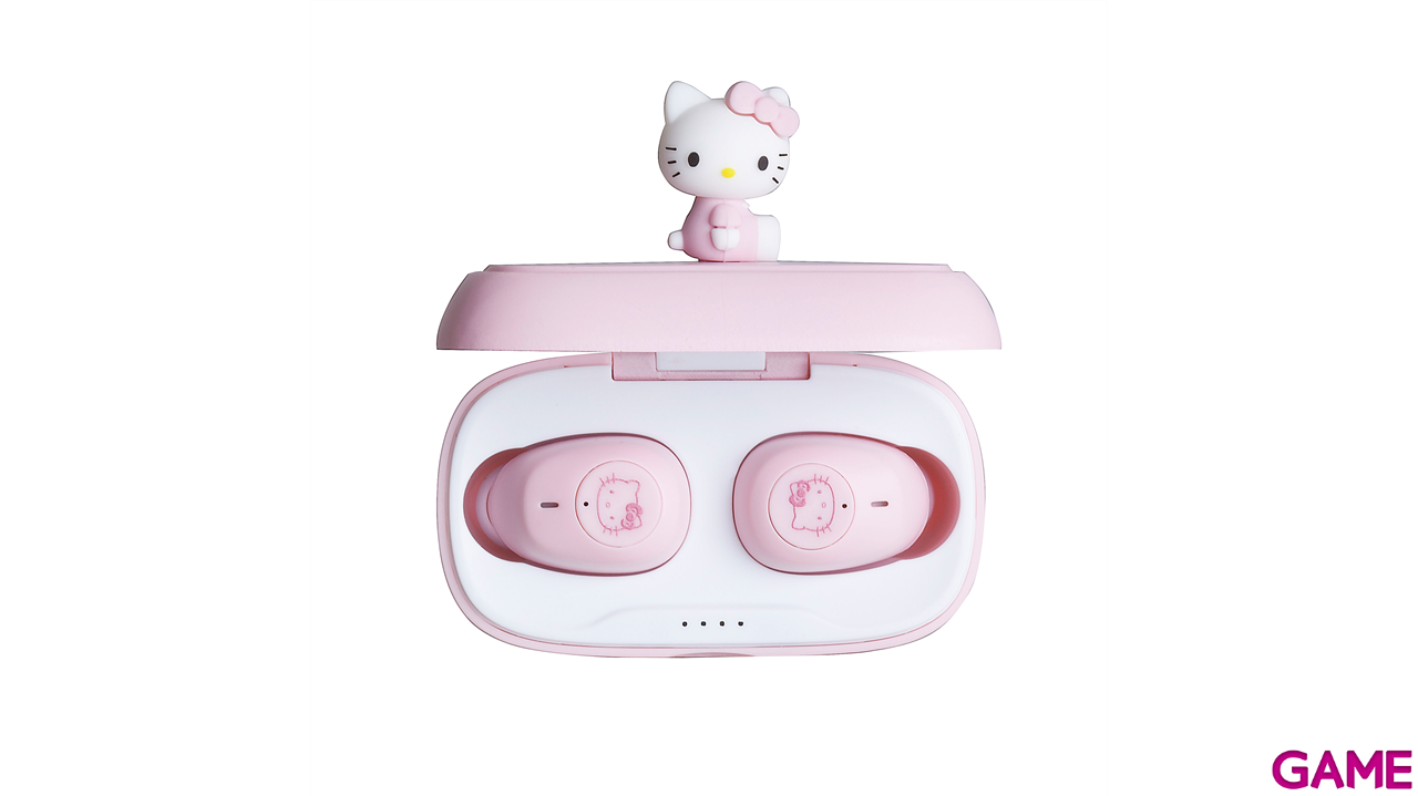 Earbuds inalabricos Bluetooth Hello Kitty con figura 3D-6